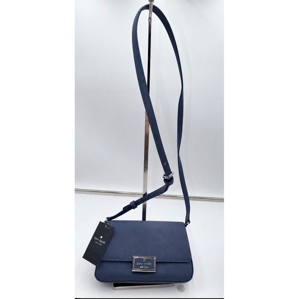 Kate Spade New York Reegan Mini Flap Crossbody Bag Cinder Grey Saffiano KM532